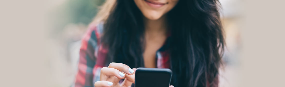 young woman on phone